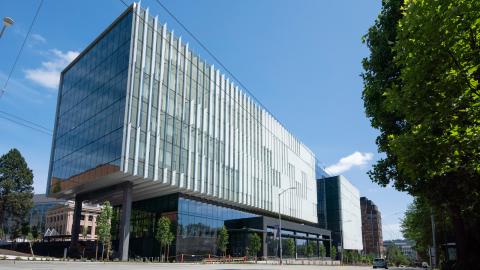 Large grey building outside